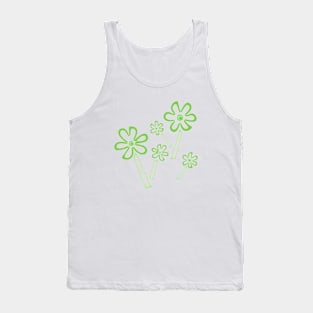 Green flowers with noise effect Tank Top